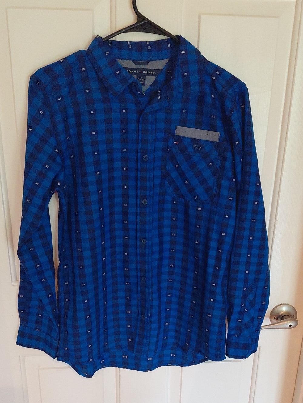 Tommy Hilfiger Royal Blue Plaid Button-Down Shirt